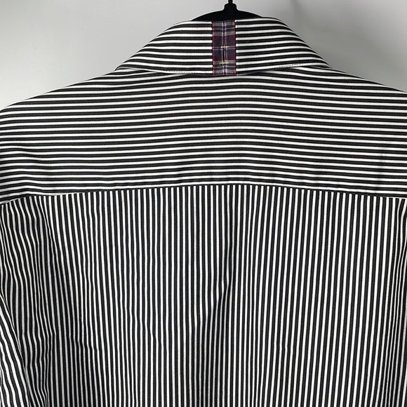 Robert Graham X flip cuff striped button shirt business standout suit sz Lg c - Picture 11 of 13